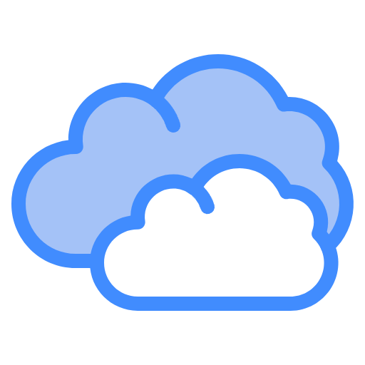 Free clouds icon two-color style