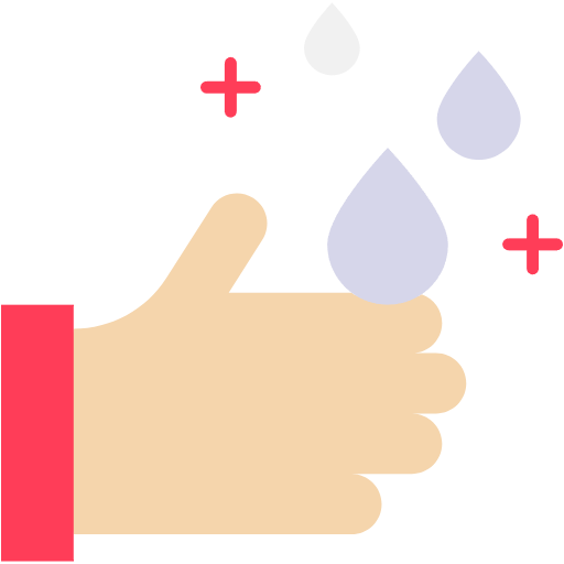 Free hand wash icon flat style