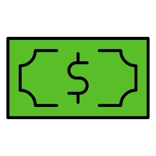 Free Money icon lineal-color style