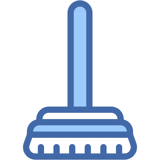 Free Broom icon two-color style