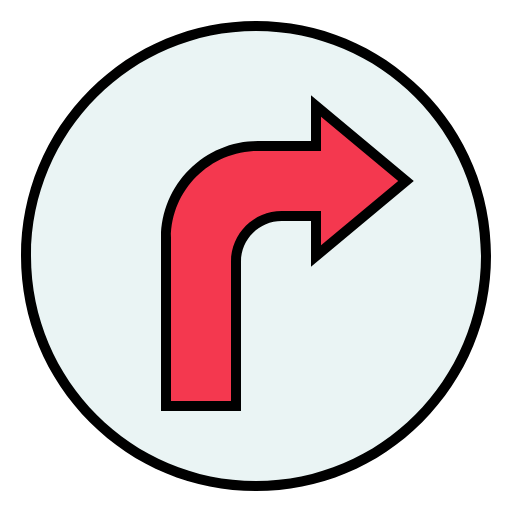 Free right arrow icon lineal-color style