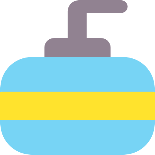 Free Curling icon flat style
