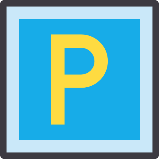 Free Parking icon flat style
