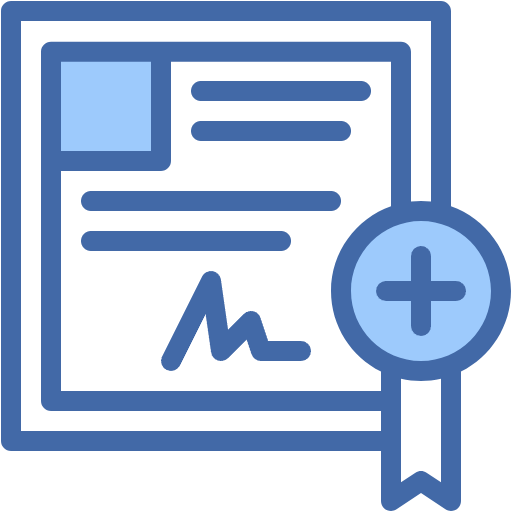 Free Certificate icon two-color style