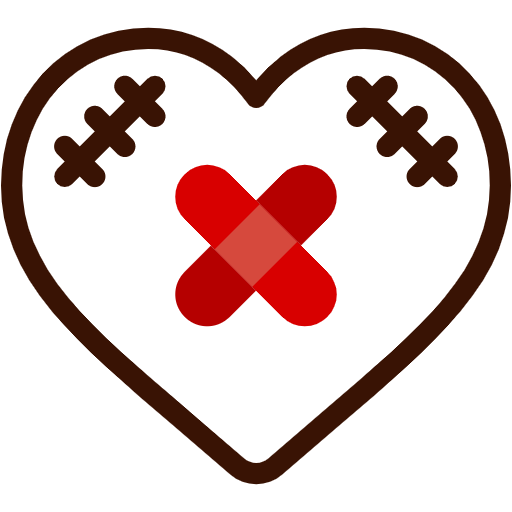 Free Broken Heart icon two-color style