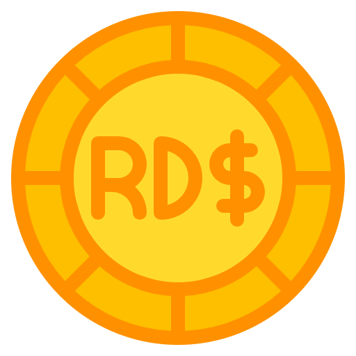 Free dominican peso icon flat style