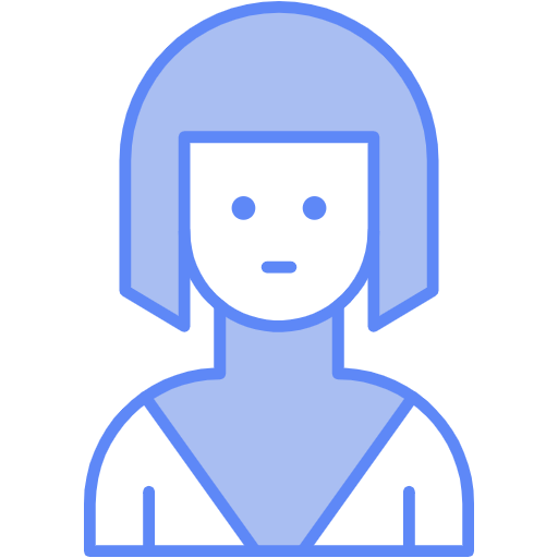 Free Short Hair Girl icon two-color style