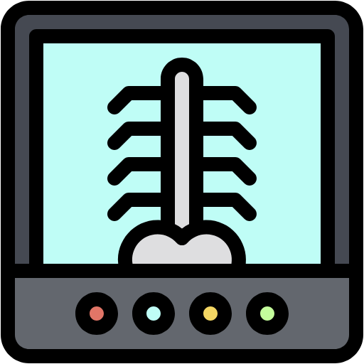 Free Radiography icon lineal-color style