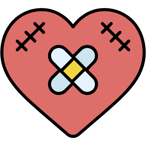 Free Broken Heart icon lineal-color style