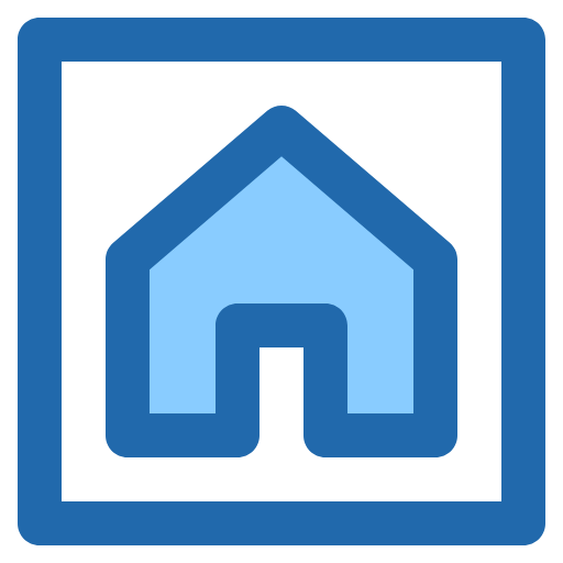 Free Home icon two-color style