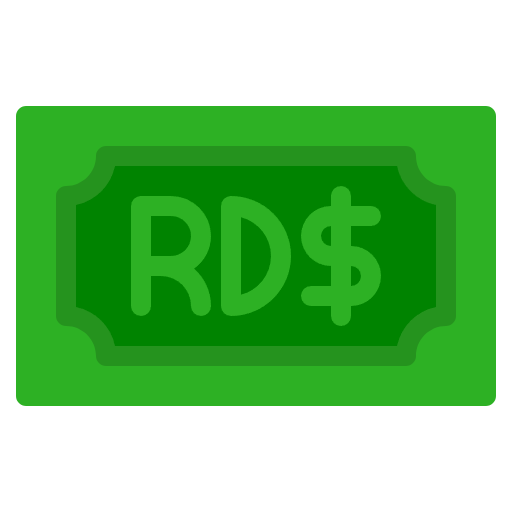 Free dominican peso icon flat style