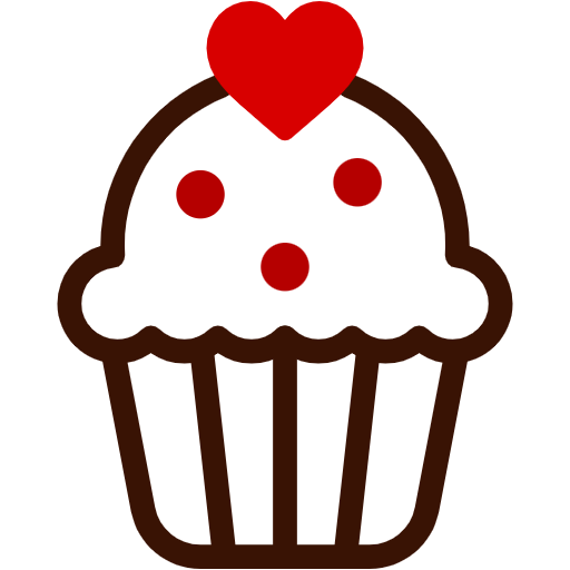 Free Cupcake icon two-color style