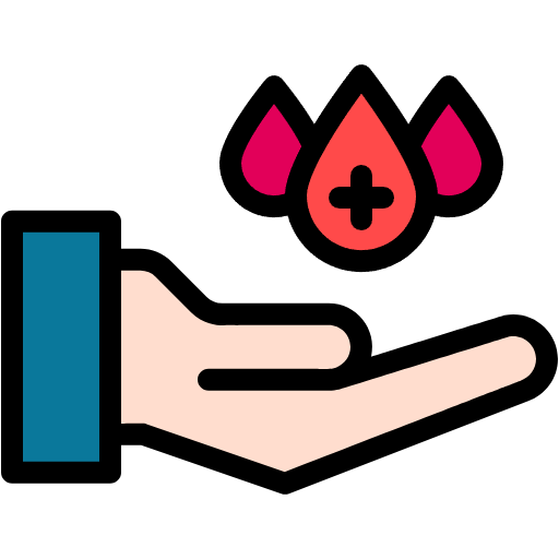 Free Blood Donation icon lineal-color style