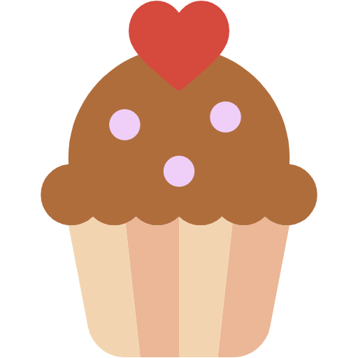 Free Cupcake icon Flat style