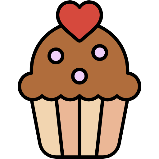 Free Cupcake icon Lineal Color style