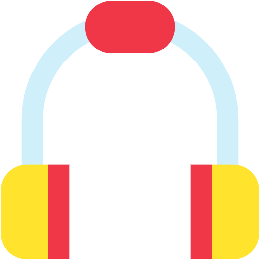 Free Headphone icon flat style