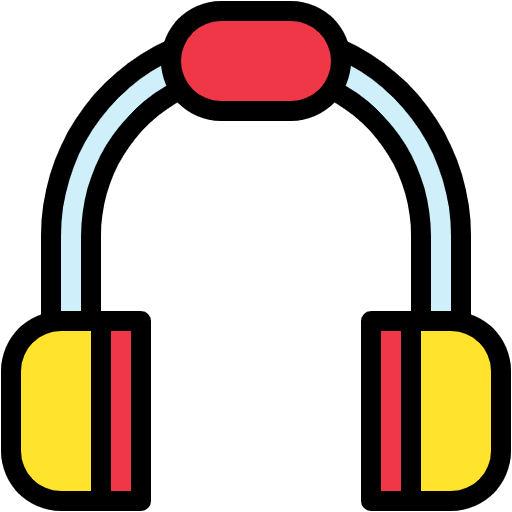 Free Headphone icon lineal-color style
