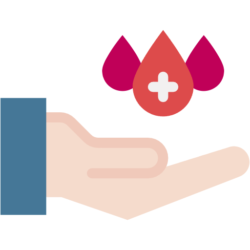 Free Blood Donation icon flat style