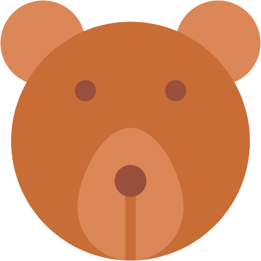 Free Bear icon flat style