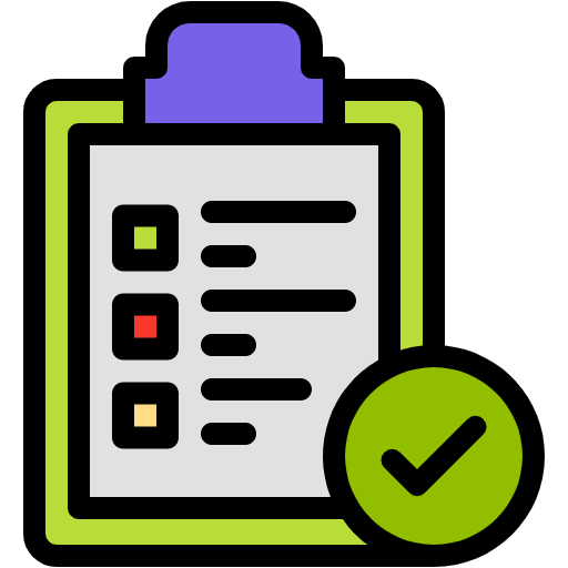 Free Check List icon lineal-color style