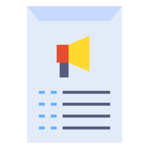 Free letter icon flat style