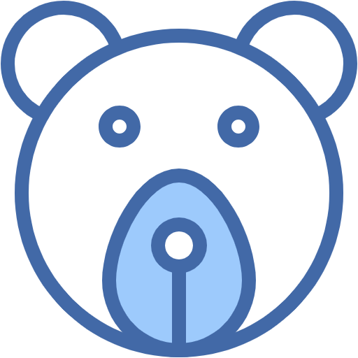 Free Bear icon two-color style