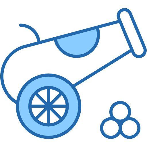 Free cannon icon two-color style