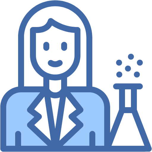 Free Chemist icon two-color style