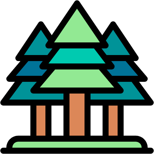 Free Forest icon lineal-color style