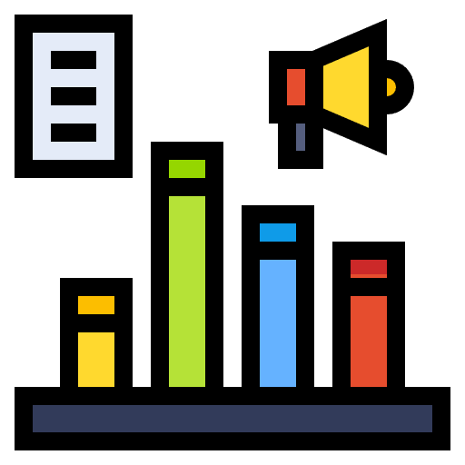 Free analytics icon lineal-color style