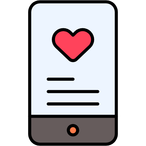 Free Dating App icon lineal-color style
