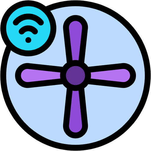 Free Smart Fan icon Lineal Color style - Smart Home pack