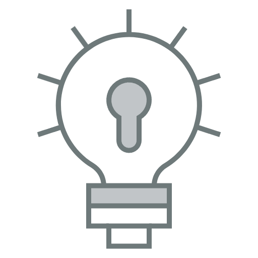 Free bulb icon two-color style