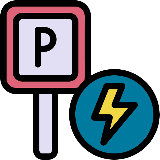 Free Parking icon lineal-color style