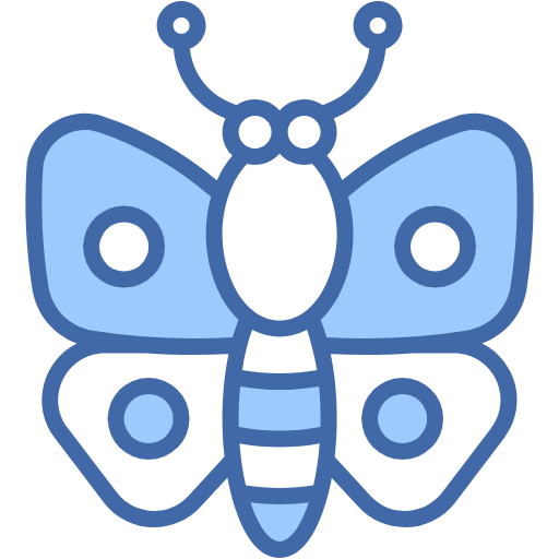 Free Butterfly icon two-color style