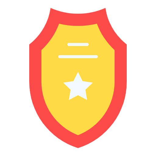 Free Police Badge icon flat style