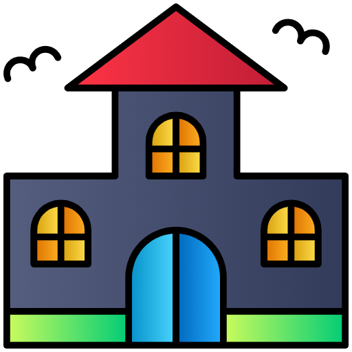 Free Haunted Castle icon lineal-color style