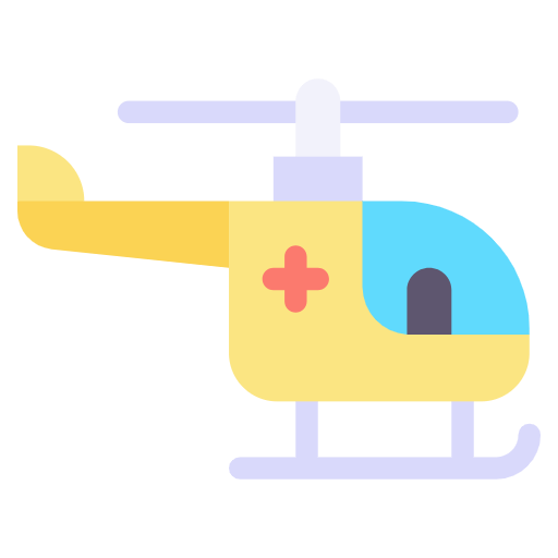 Free Helicopter icon flat style