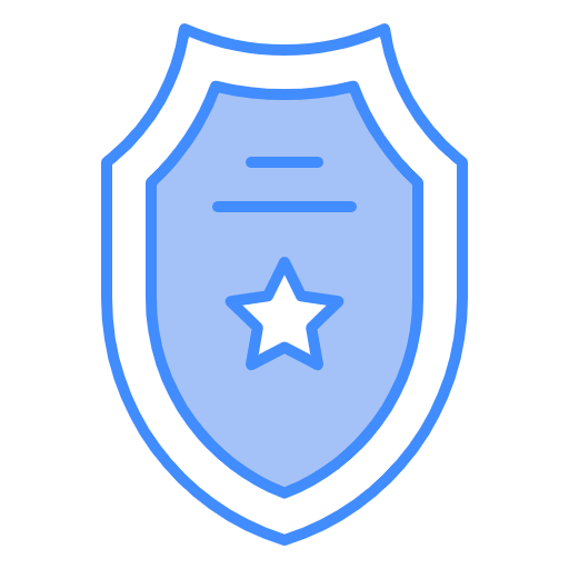 Free Police Badge icon two-color style