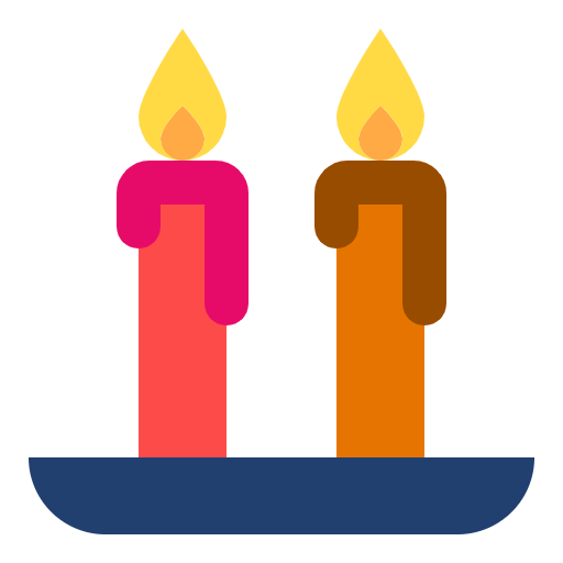 Free Candles icon flat style