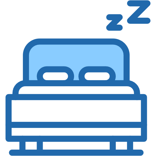 Free bed icon two-color style