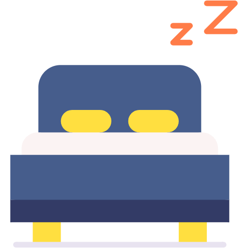 Free bed icon flat style
