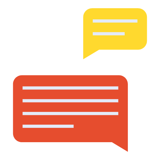 Free chat icon flat style