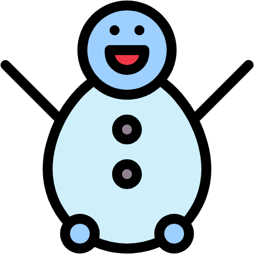Free Snowman icon lineal-color style