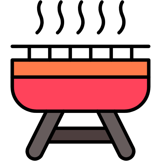 Free Bbq Grill icon Lineal Color style