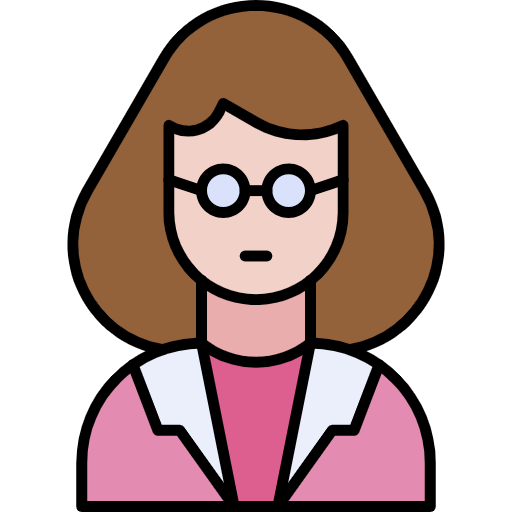 Free Gynecologist Female icon lineal-color style