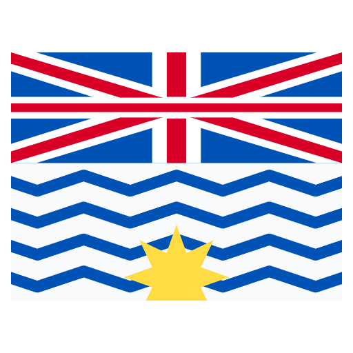 Free British Columbia icon flat style