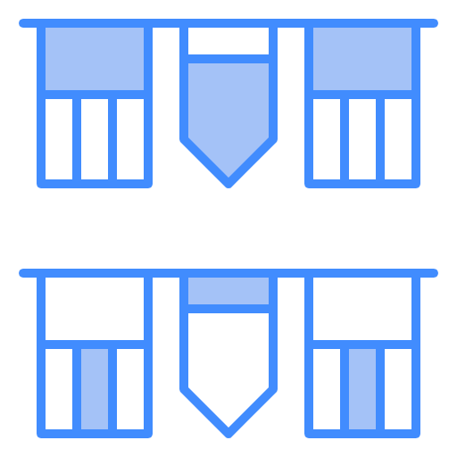 Free Garland Flags icon two-color style