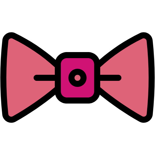 Free Bow Tie icon lineal-color style