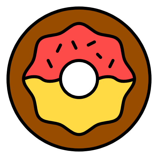 Free Doughnut icon lineal-color style